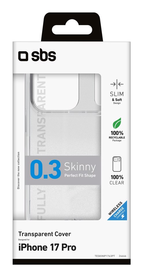 SBS TESKINIP1763PT custodia per cellulare 16 cm (6.3") Cover Trasparente