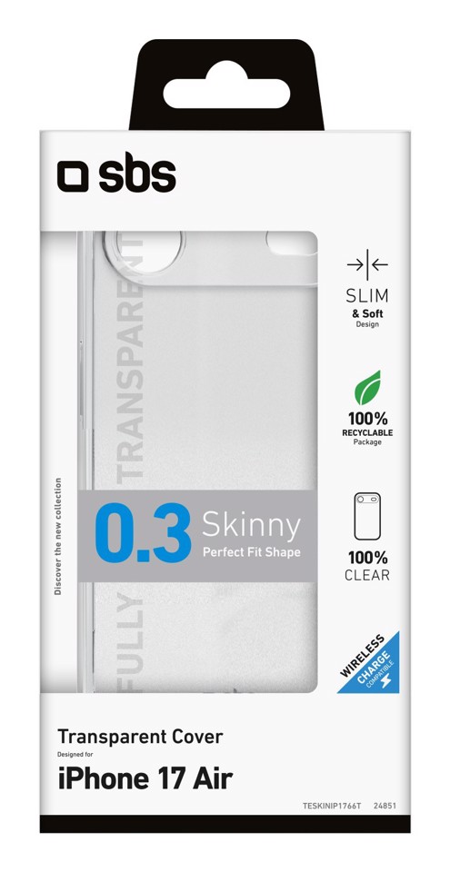 SBS TESKINIP1766T custodia per cellulare 16,8 cm (6.6") Cover Trasparente