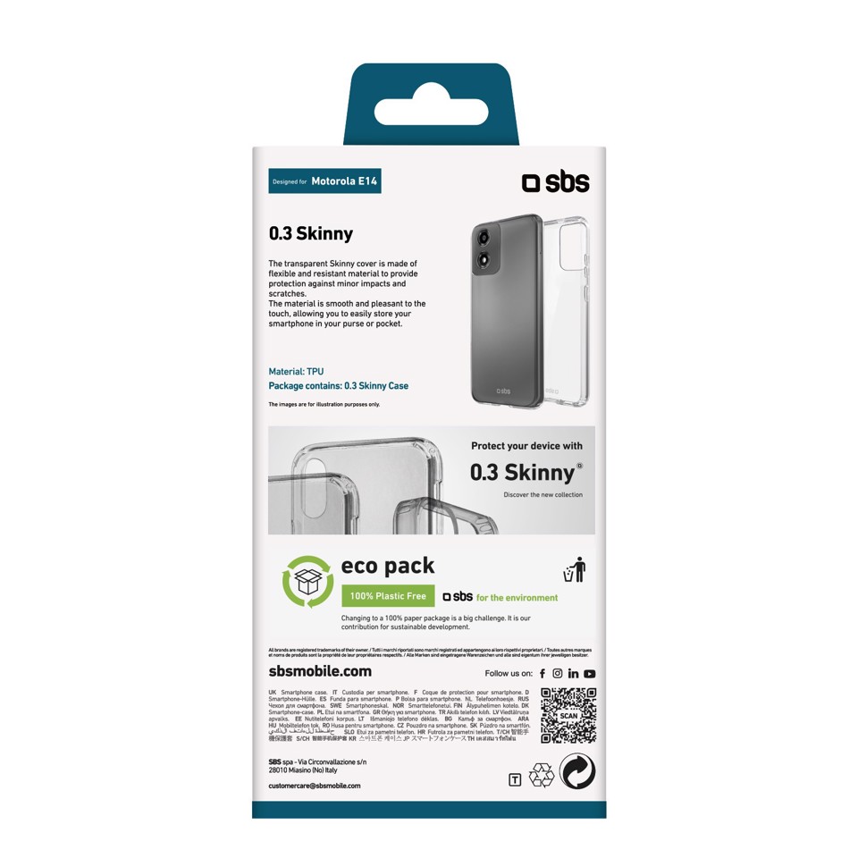 SBS TESKINMOE14T Cover Trasparente motorola e14