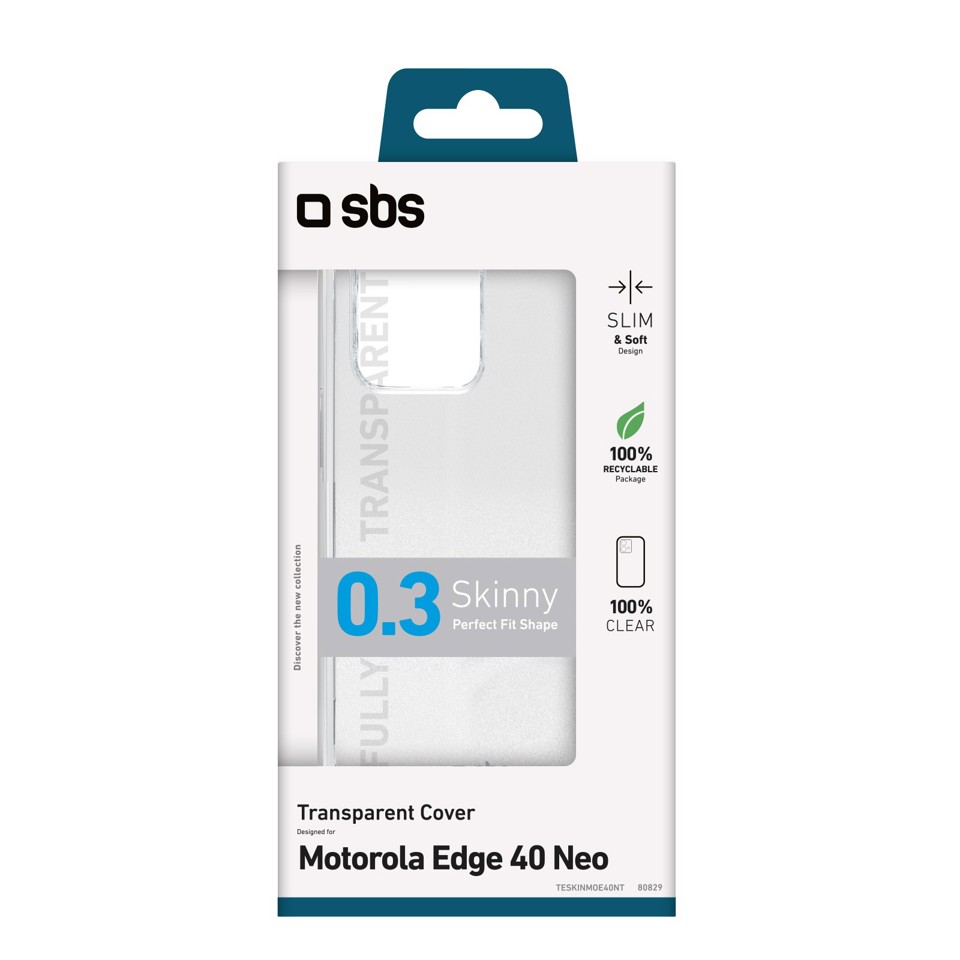 SBS TESKINMOE40NT custodia per cellulare 16,6 cm (6.55") Cover Trasparente