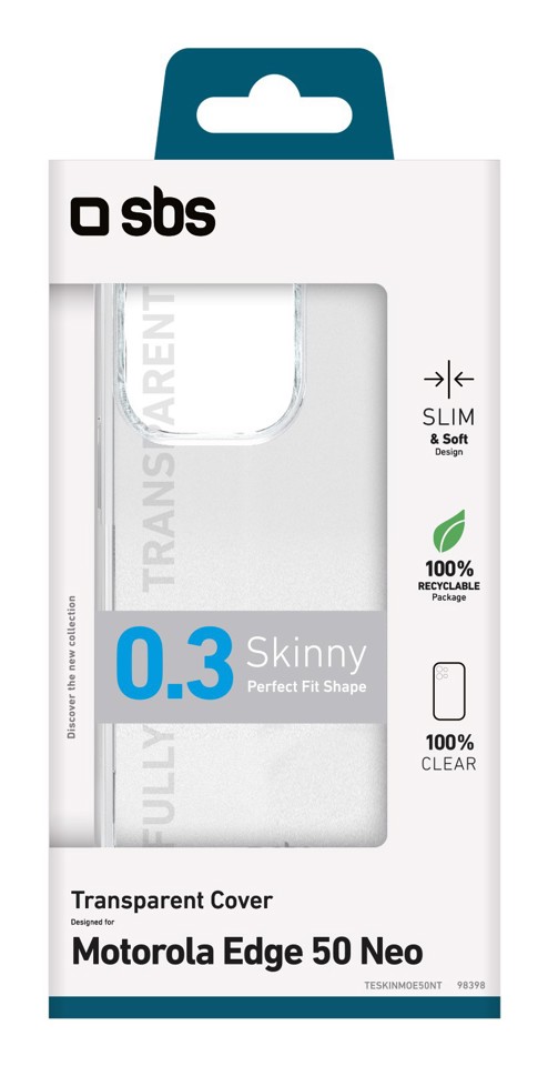 SBS TESKINMOE50NT custodia per cellulare 16,3 cm (6.4") Cover Trasparente