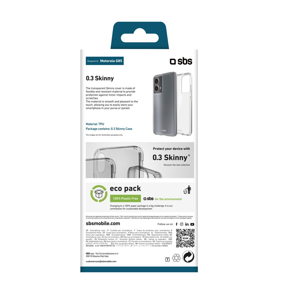 SBS TESKINMOG85T Cover Trasparente motorola g85