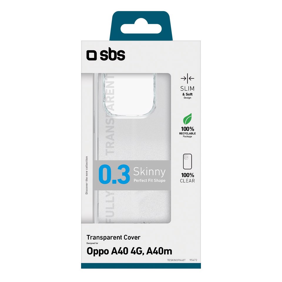 SBS TESKINOPA40T custodia per cellulare 16,9 cm (6.67") Cover Trasparente
