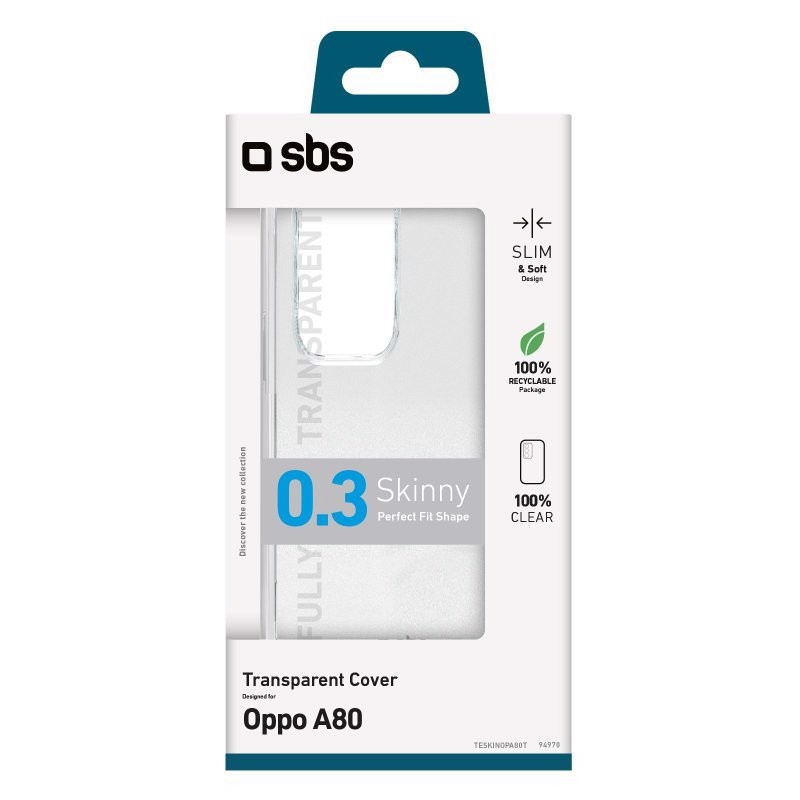 SBS TESKINOPA80T custodia per cellulare 16,9 cm (6.67") Cover Trasparente