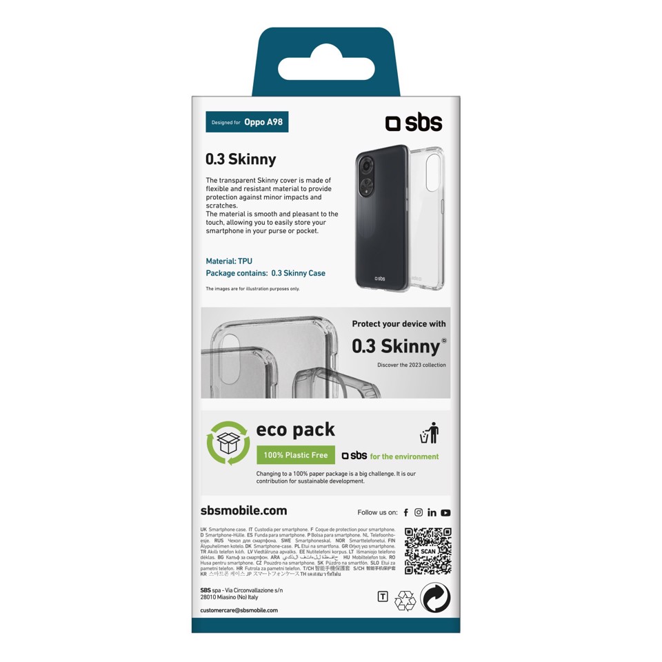 SBS TESKINOPA98T Cover Trasparente oppo a98