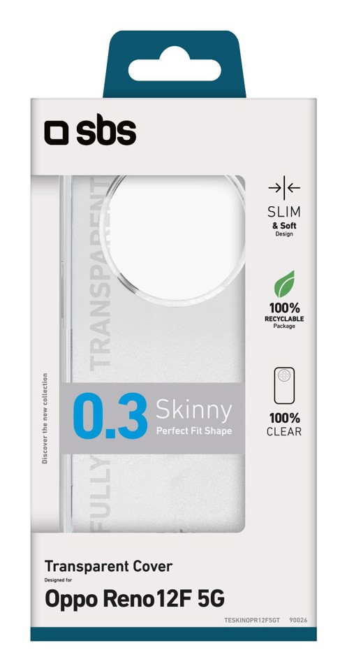 SBS TESKINOPR12F5GT custodia per cellulare 16,9 cm (6.67") Cover Trasparente