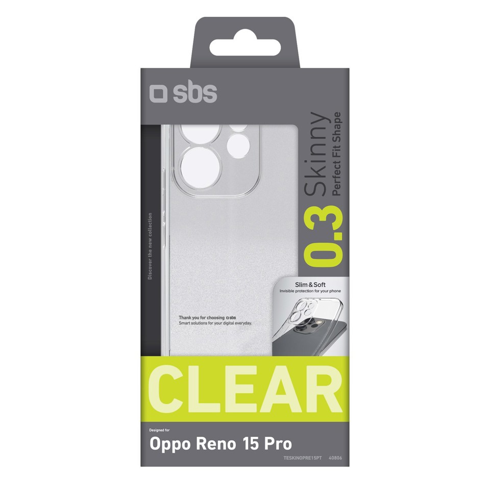 SBS TESKINOPRE15PT custodia per cellulare 16,1 cm (6.32") Cover Trasparente