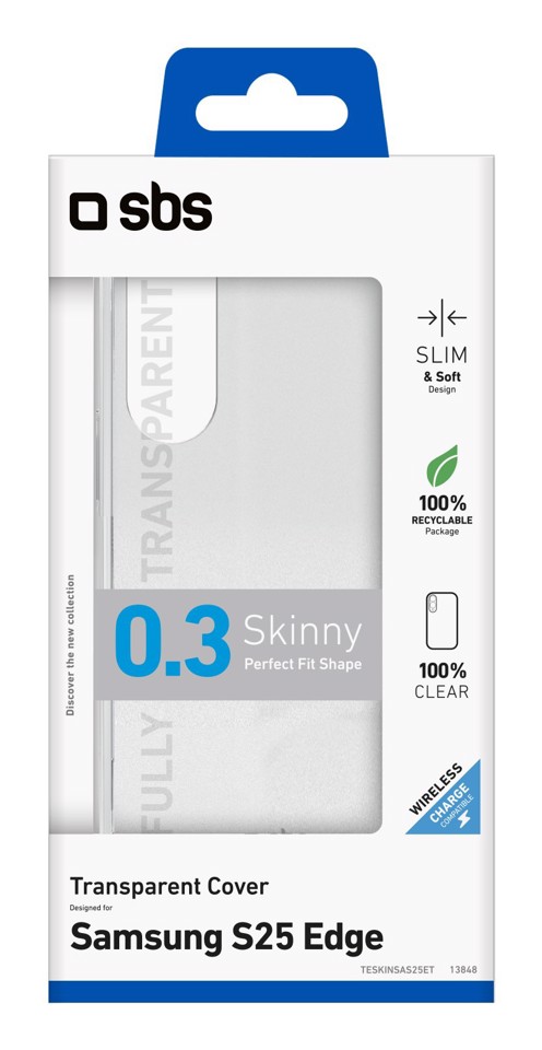 SBS TESKINSAS25ET custodia per cellulare 16,9 cm (6.66") Cover Trasparente