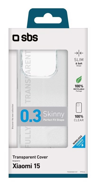 SBS TESKINXI15T custodia per cellulare 16,1 cm (6.36") Cover Trasparente