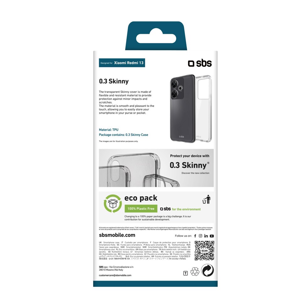 SBS TESKINXIR13T Cover Trasparente xiaomi redmi 13