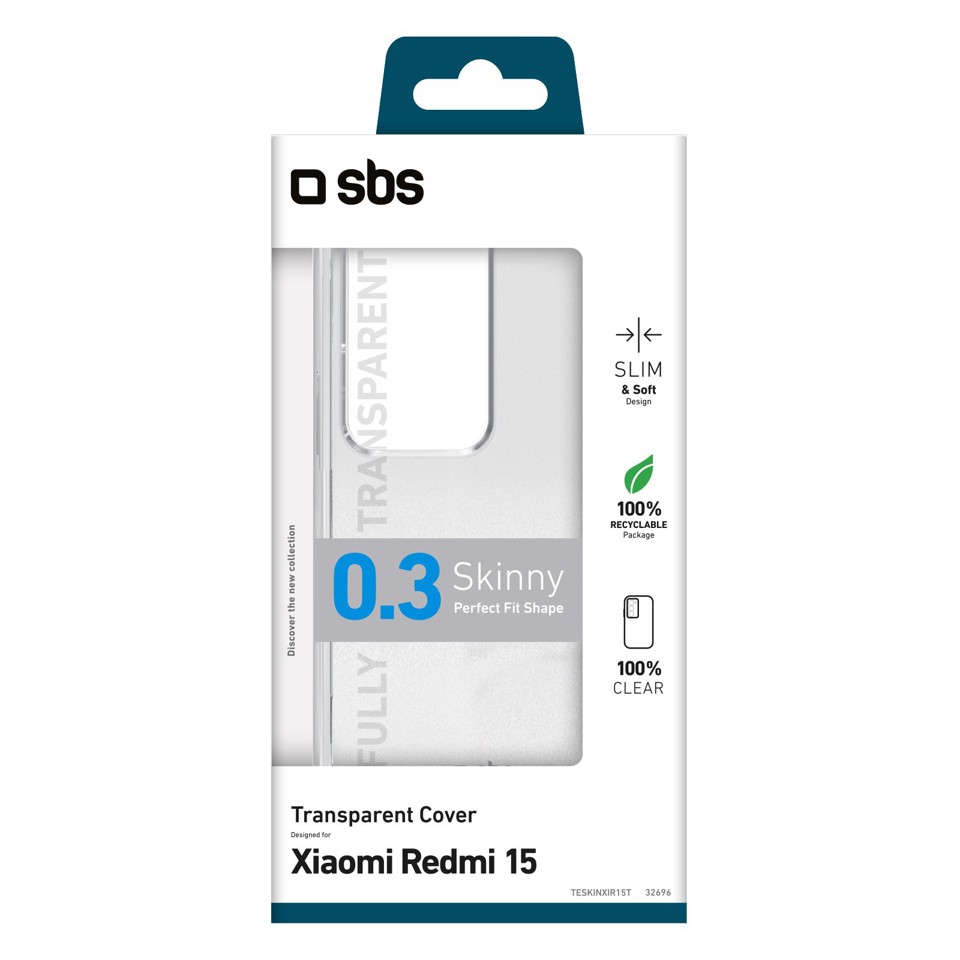SBS TESKINXIR15T Cover Trasparente xiaomi redmi 15