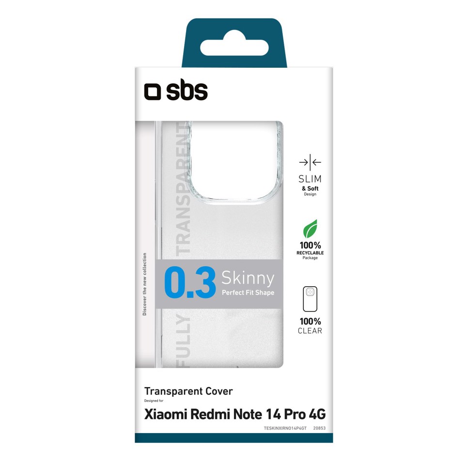 SBS TESKINXIRNO14P4GT Cover Trasparente redmi note 14 pro