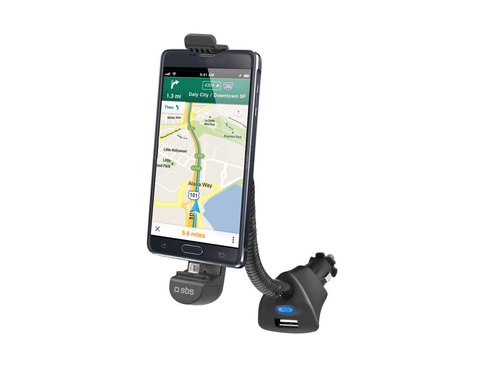 SBS TESUPPMICROUNK supporto per personal communication Supporto attivo Telefono cellulare/smartphone Nero