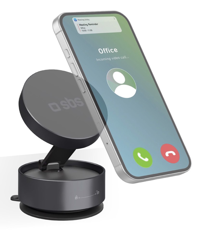 SBS TESUPSUCTIONMAG supporto per personal communication Supporto attivo Telefono cellulare/smartphone Nero