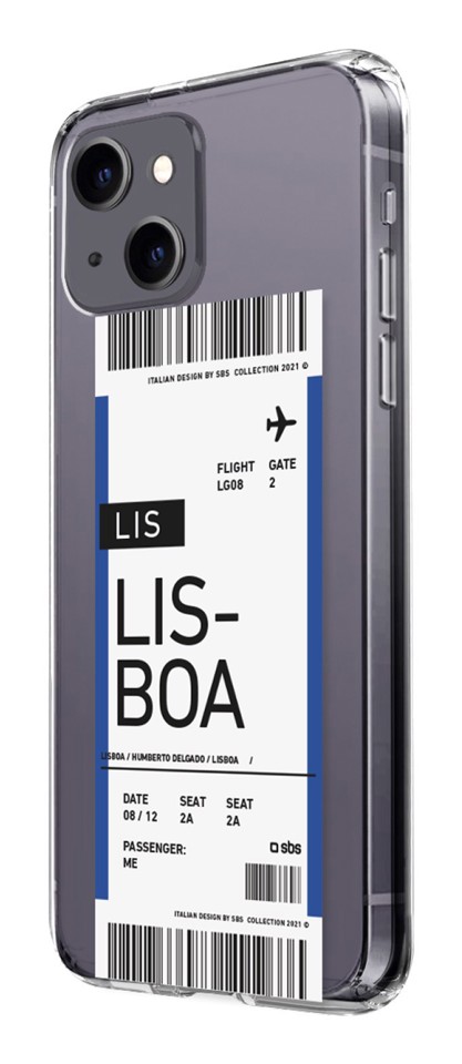 SBS TETICKETIP13LIS custodia per cellulare 15,5 cm (6.1") Cover Nero, Blu, Trasparente, Bianco