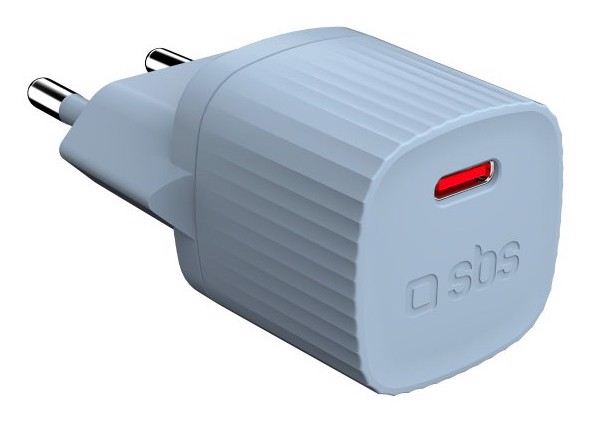 SBS TETR1CPD25LGGRS Caricabatterie per dispositivi mobili Universale Azzurro AC Ricarica rapida Interno