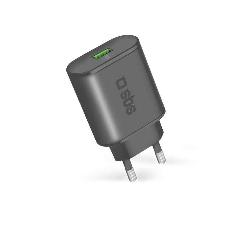 SBS TETR1USBQCH3 Caricabatterie per dispositivi mobili Nero Interno