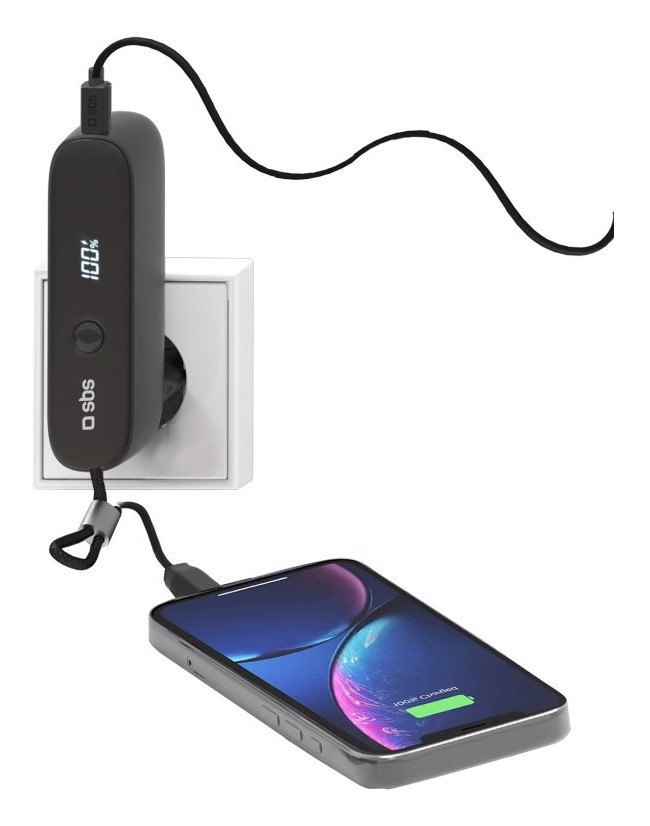 SBS TETRBB5000PD20 batteria portatile Ioni di Litio 5000 mAh Nero