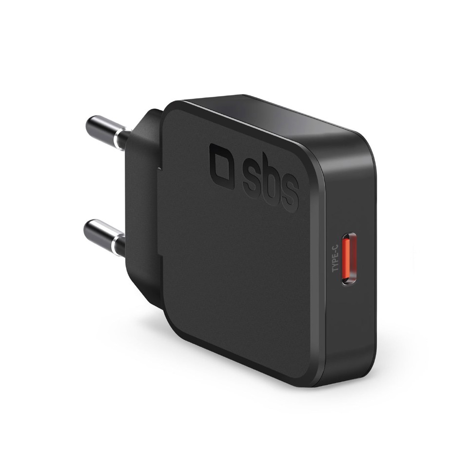 SBS TETRGAN1C20SLIM Caricabatterie per dispositivi mobili Universale Nero AC Ricarica rapida Interno
