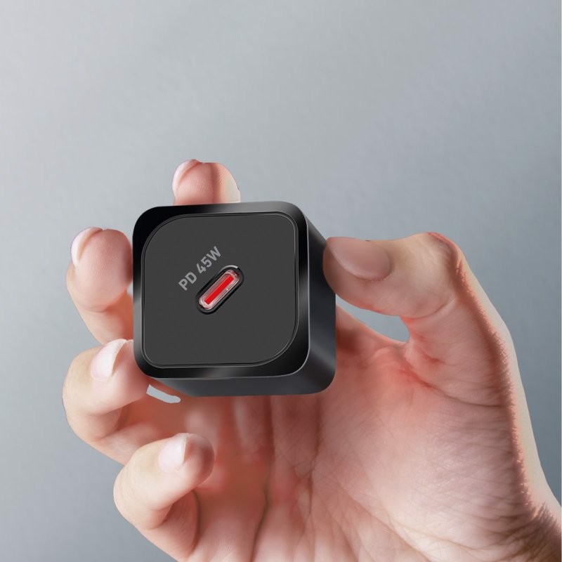 SBS TETRGAN1C45W Caricabatterie per dispositivi mobili Cuffie, Computer portatile, Smartphone, Orologio intelligente, Tablet Nero AC Ricarica rapida Interno