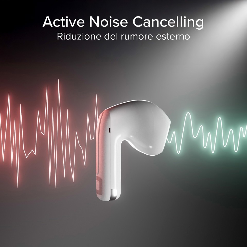 SBS TETWSAIRSPACEBTW cuffia e auricolare True Wireless Stereo (TWS) In-ear Musica e Chiamate Bianco