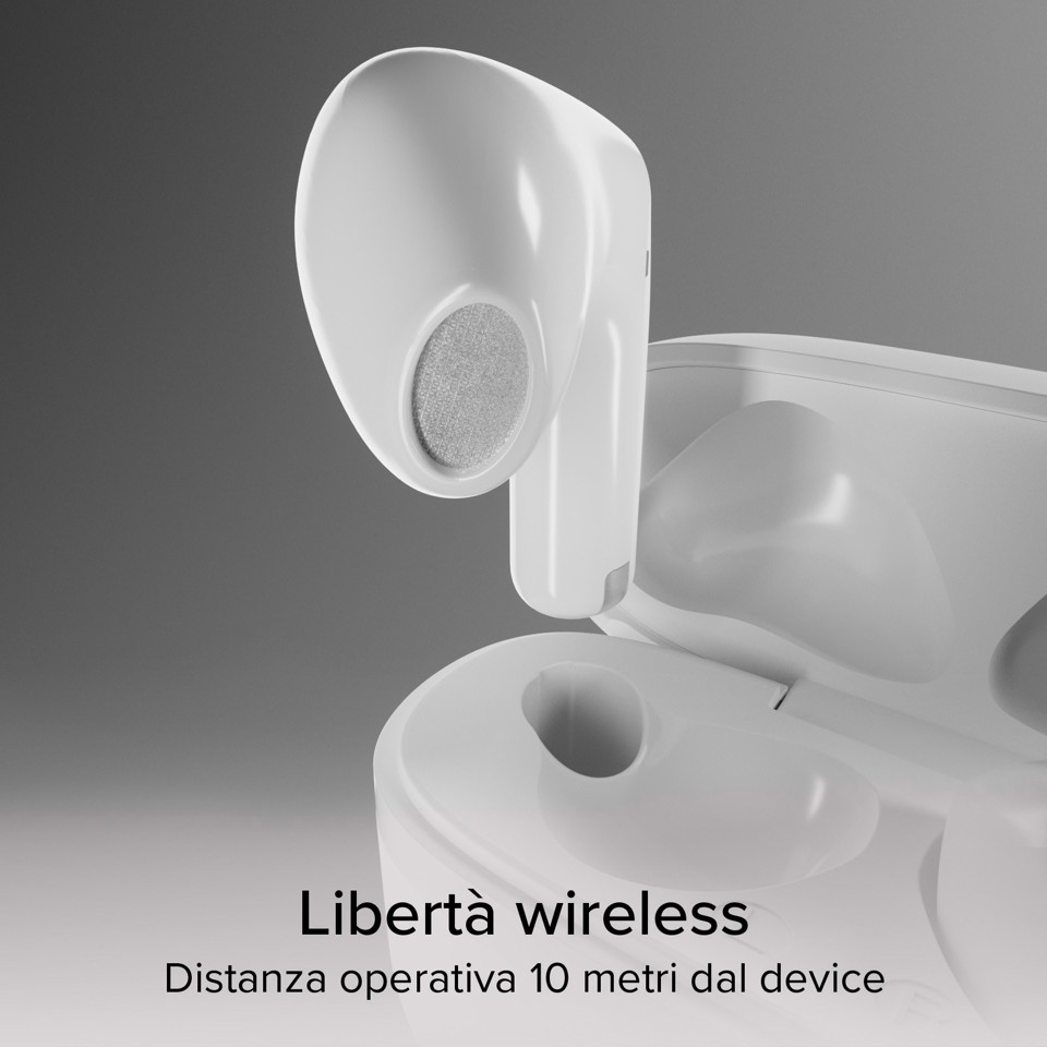 SBS TETWSAIRSPACEBTW cuffia e auricolare True Wireless Stereo (TWS) In-ear Musica e Chiamate Bianco