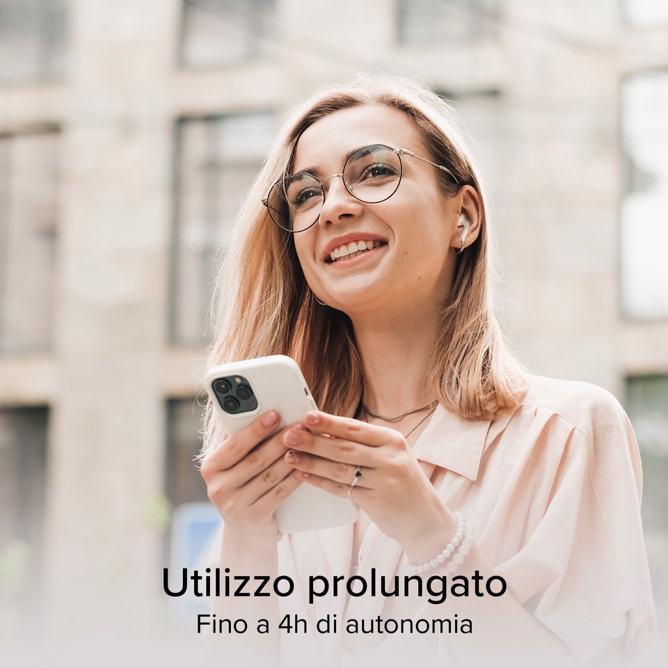 SBS TETWSAIRSPACEBTW cuffia e auricolare True Wireless Stereo (TWS) In-ear Musica e Chiamate Bianco