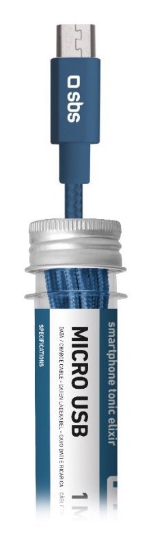 SBS TEVITMICB cavo USB USB 2.0 1 m USB A Micro-USB B Blu