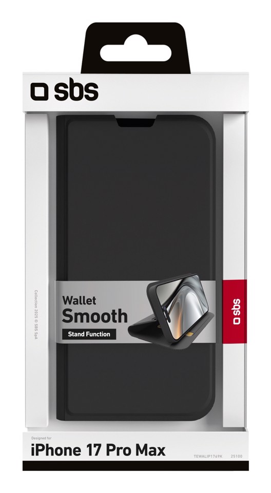 SBS TEWALIP1769K custodia per cellulare 17,5 cm (6.9") Custodia a borsellino Nero