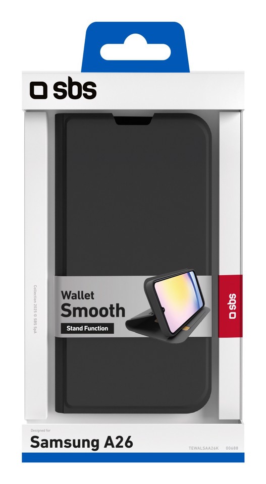 SBS TEWALSAA26K custodia per cellulare 16,8 cm (6.6") Custodia a borsellino Nero