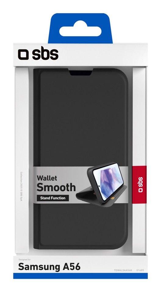 SBS TEWALSAA56K custodia per cellulare 17 cm (6.7") Custodia a borsellino Nero