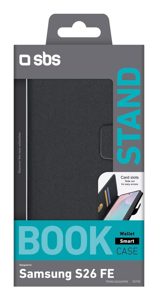 SBS TEWALSAS26FEK custodia per cellulare 17 cm (6.7") Custodia a borsellino Nero