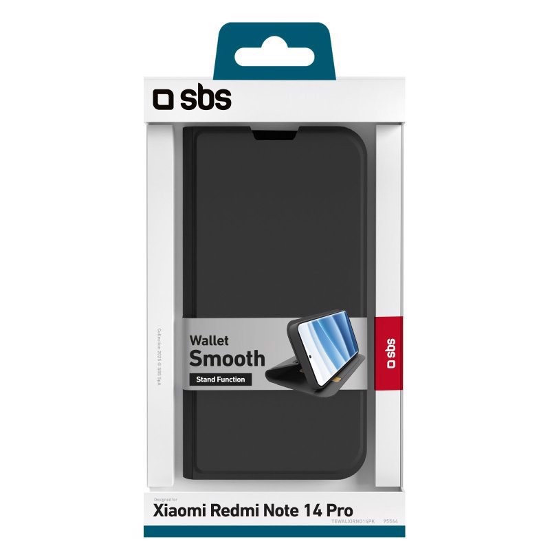 SBS TEWALXIRNO14PK custodia per cellulare 17,1 cm (6.73") Custodia a borsellino Nero