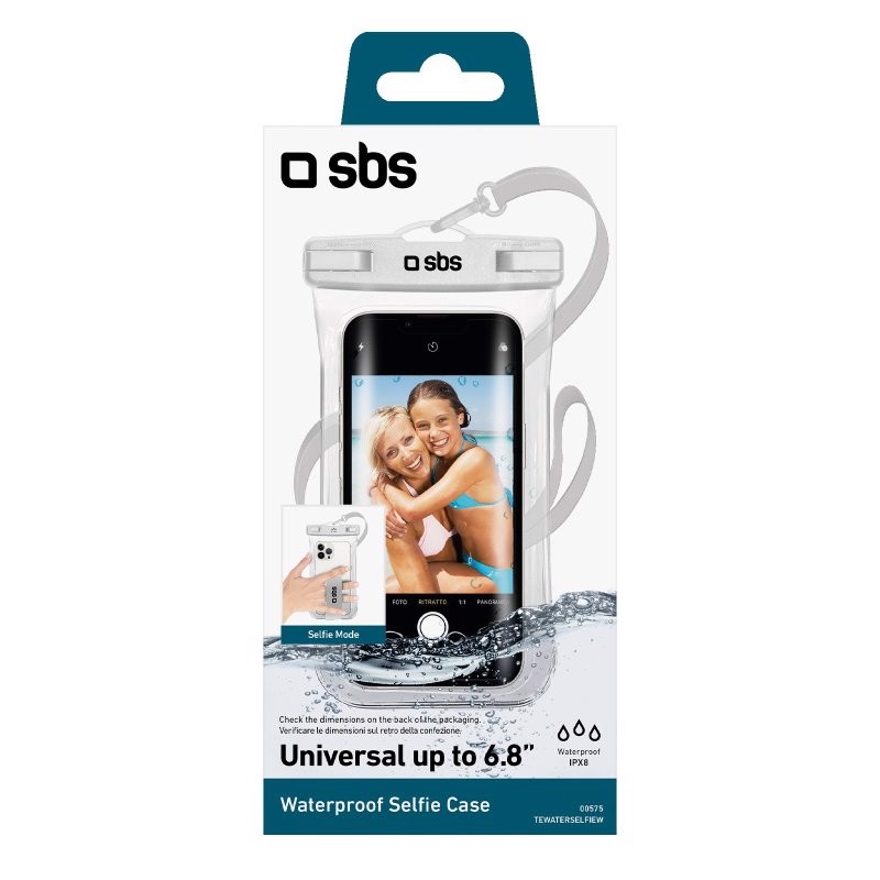SBS TEWATERSELFIEW custodia per cellulare 17,3 cm (6.8") Bianco