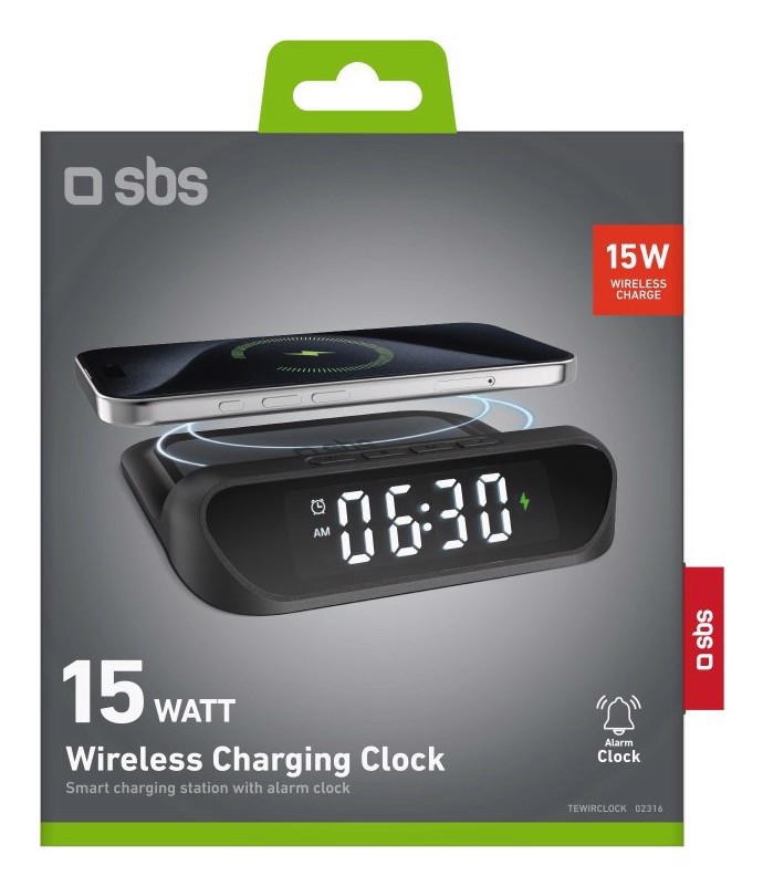 SBS TEWIRCLOCK sveglia Sveglia digitale Nero