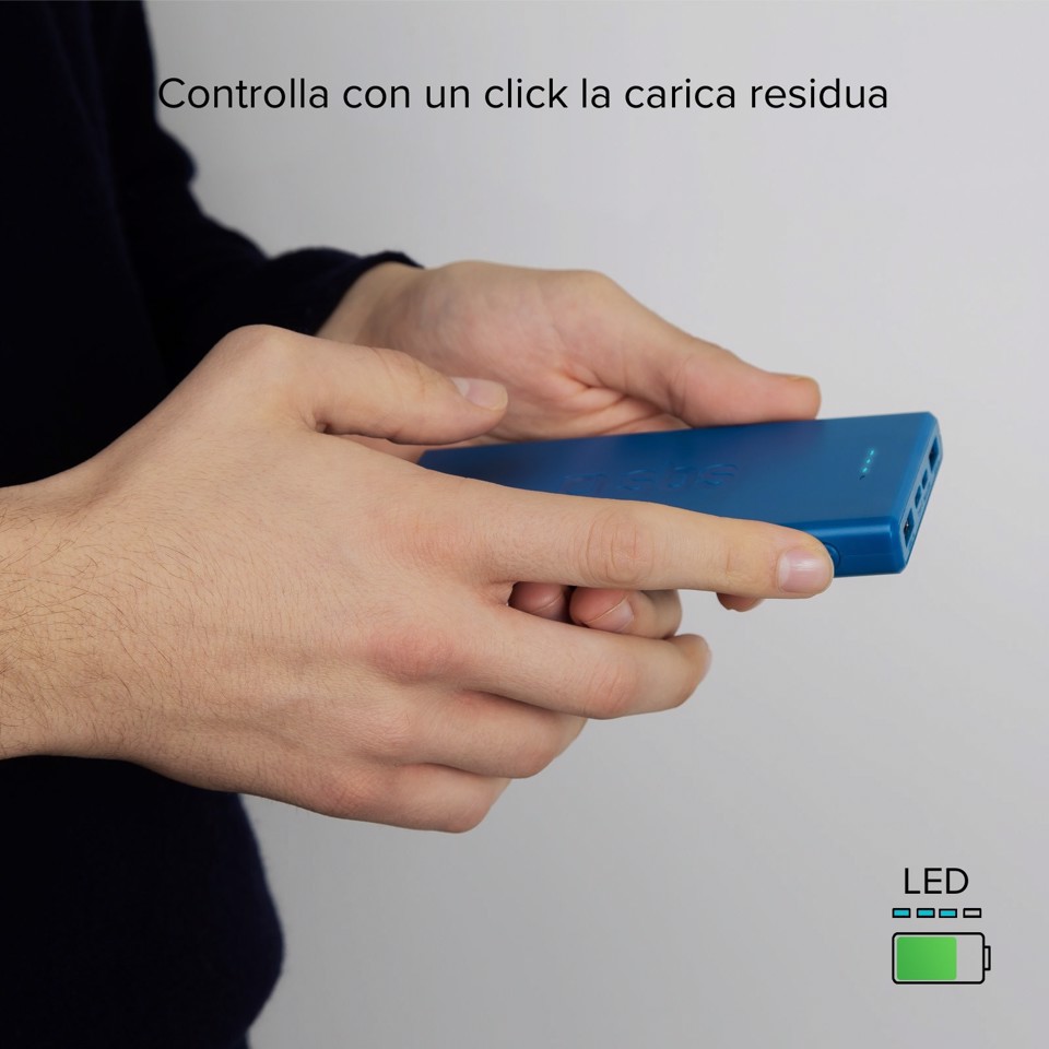 SBS TTBB10000FASTA batteria portatile Polimeri di litio (LiPo) 10000 mAh Ciano