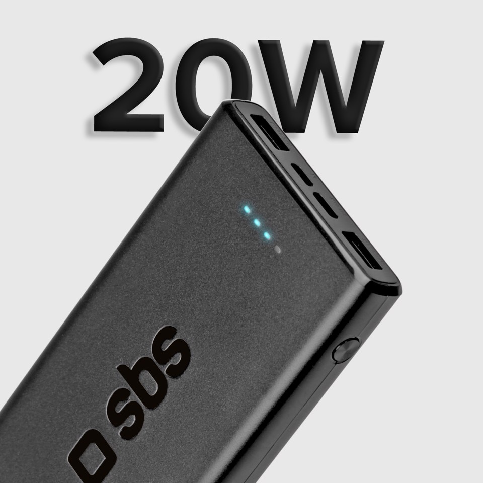 SBS TTBB10000FASTPD2 batteria portatile 10000 mAh Nero