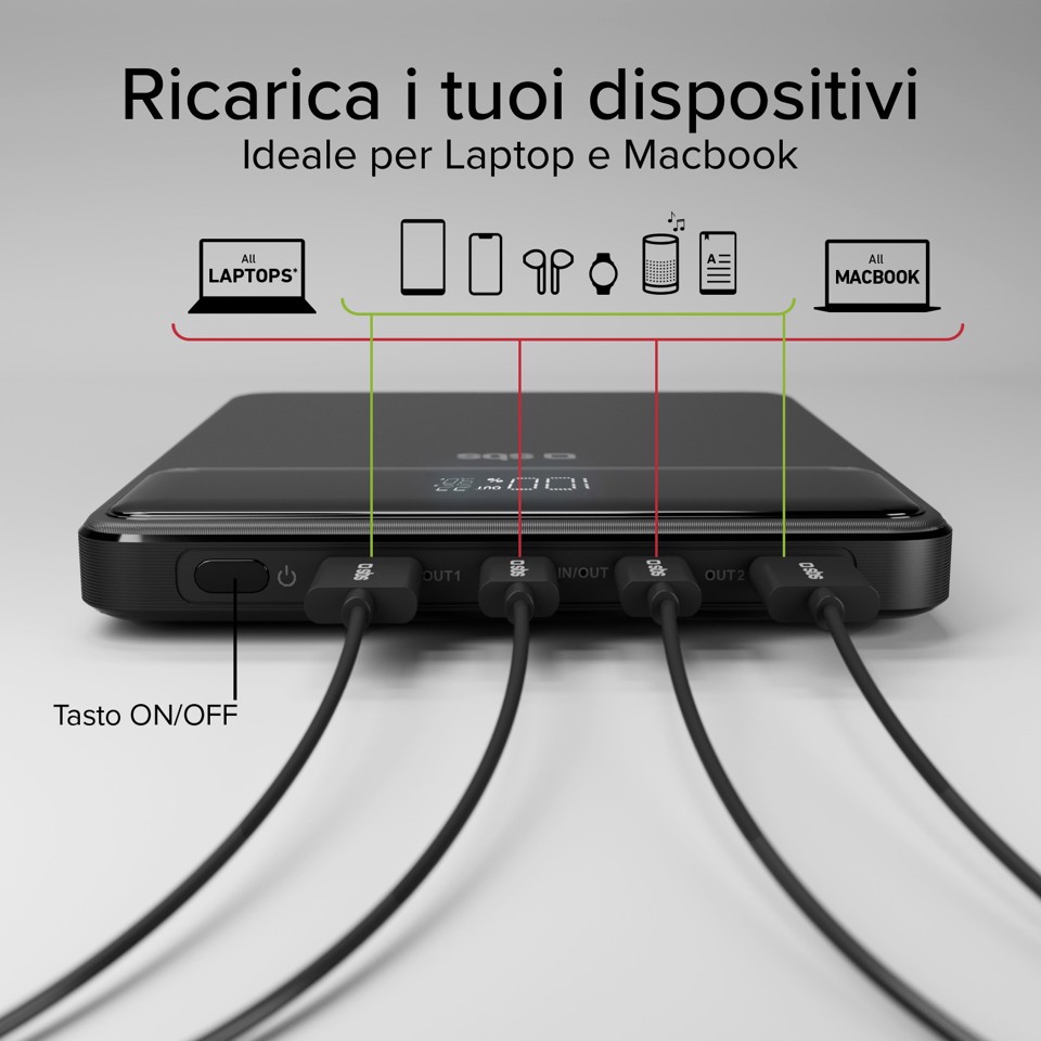 SBS TTBB20000PD100W batteria portatile 20000 mAh Nero