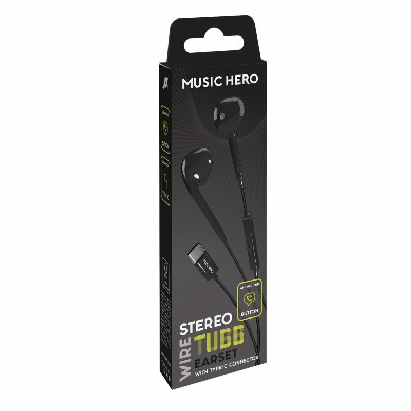 SBS Tubb Auricolare Cablato In-ear Musica e Chiamate USB tipo-C Nero