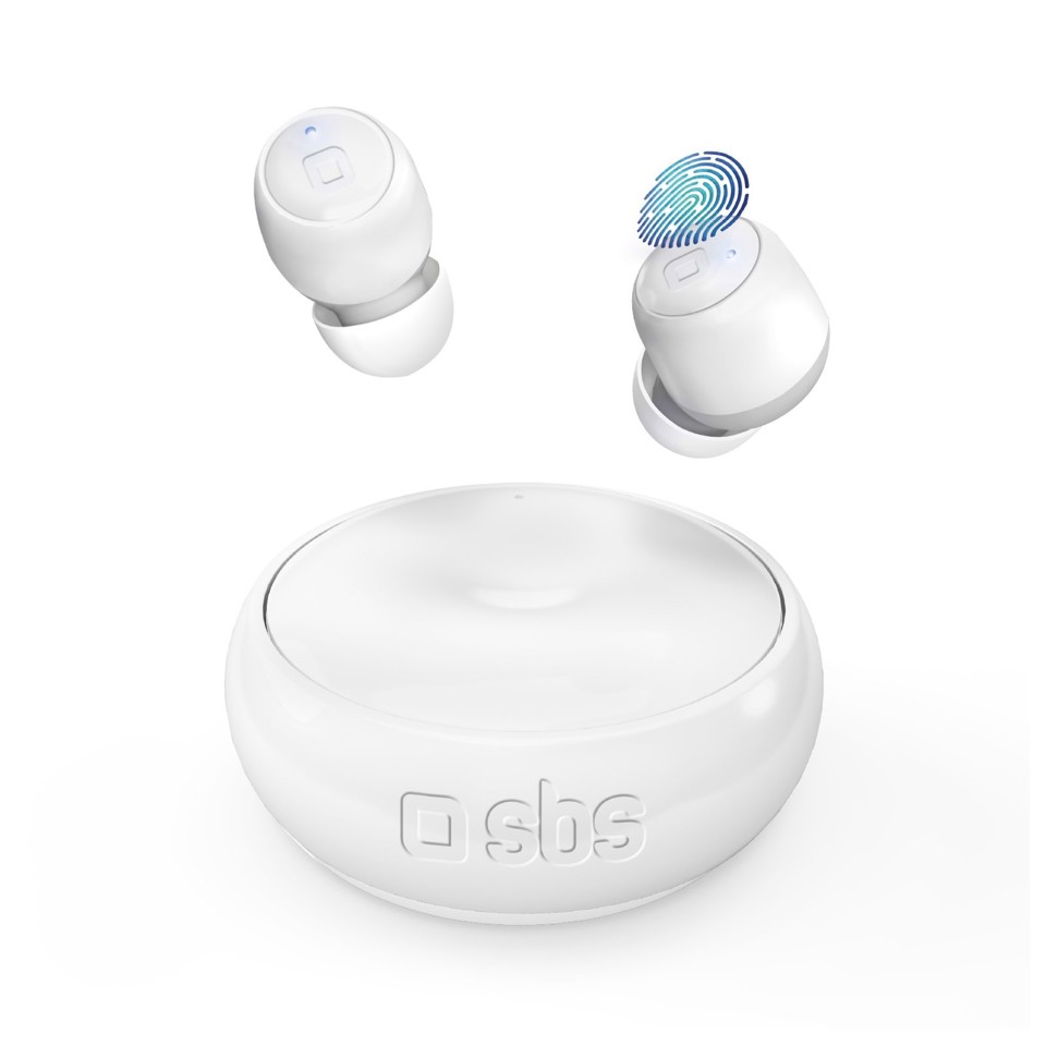 SBS Twin Spin 360° Auricolare True Wireless Stereo (TWS) In-ear Musica e Chiamate Bluetooth Bianco