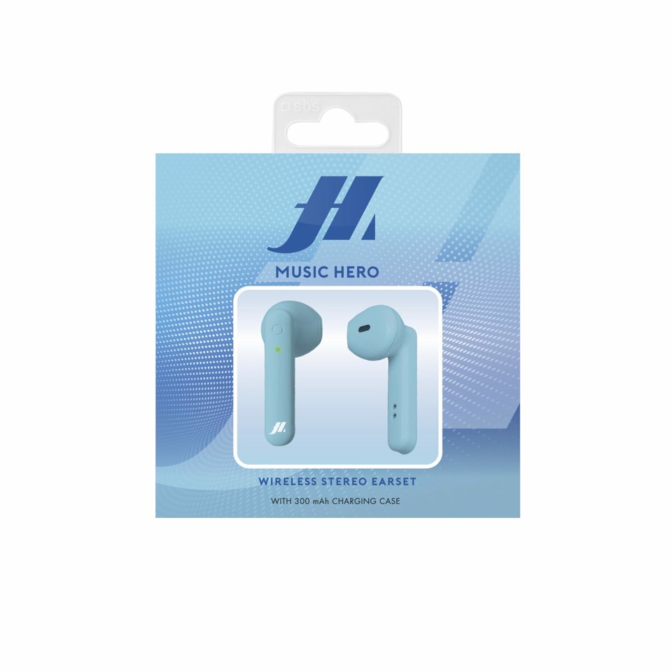 SBS TWS Beat Auricolare Wireless In-ear Musica e Chiamate Bluetooth Blu