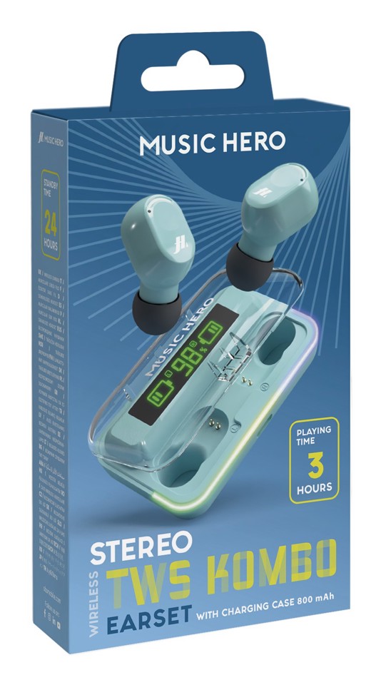 SBS TWS Kombo Auricolare True Wireless Stereo (TWS) In-ear Musica e Chiamate Bluetooth Blu