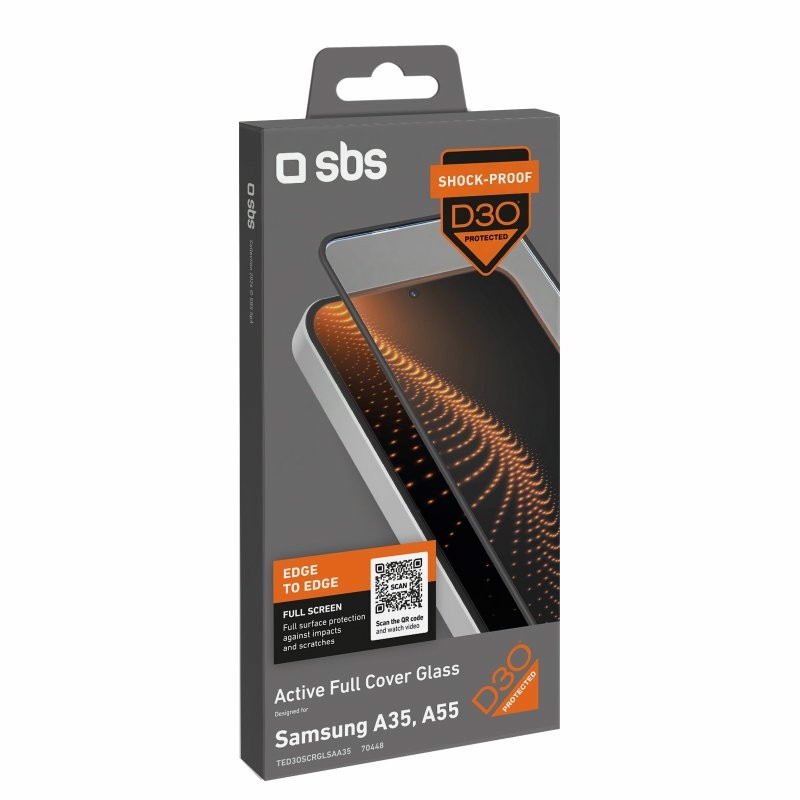 SBS Vetrino ultraresistente per Samsung Galaxy A35/A55 con tecnologia D3O
