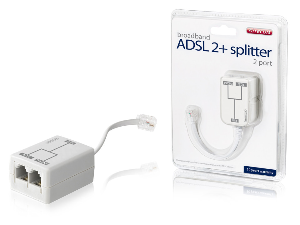 Sitecom DC-212 ADSL2+ Splitter 2 Port
