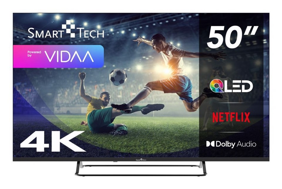 Smart-Tech 50QV01V TV 127 cm (50") 4K Ultra HD Smart TV Wi-Fi Grigio 300 cd/m²