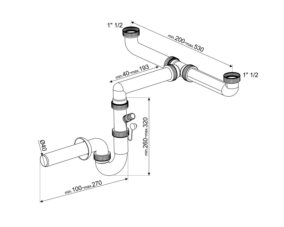 Smeg 3713 accessorio idraulico per lavandino Bianco