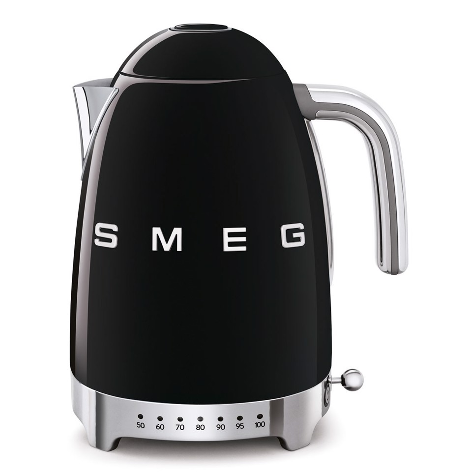 Smeg Bollitore A Temperatura Variabile 50's Style – Nero LUCIDO – KLF04BLEU