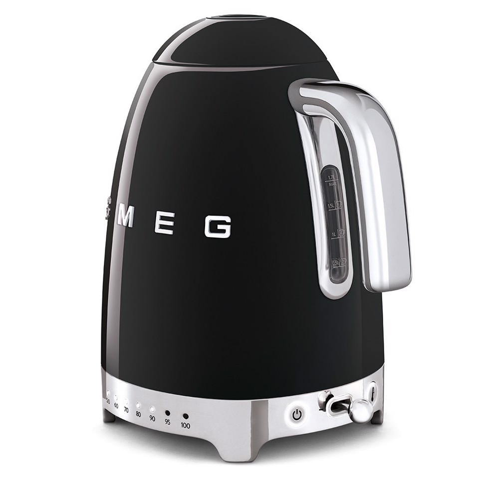 Smeg Bollitore A Temperatura Variabile 50's Style – Nero LUCIDO – KLF04BLEU