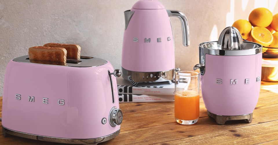 Smeg Bollitore A Temperatura Variabile 50's Style – Rosa LUCIDO – KLF04PKEU