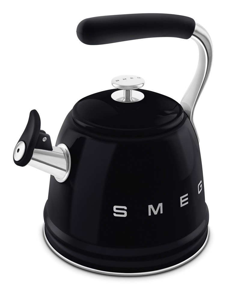 Smeg Bollitore con fischio 50's Style - Nero LUCIDO - WKF01BL
